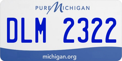 MI license plate DLM2322