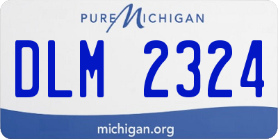 MI license plate DLM2324