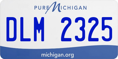 MI license plate DLM2325