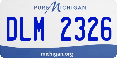 MI license plate DLM2326