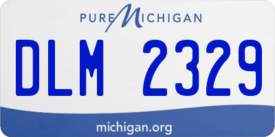 MI license plate DLM2329