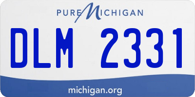 MI license plate DLM2331