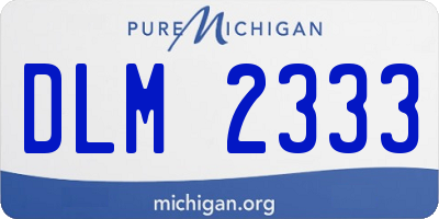 MI license plate DLM2333