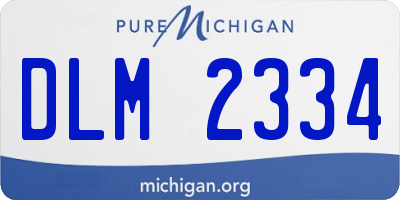 MI license plate DLM2334
