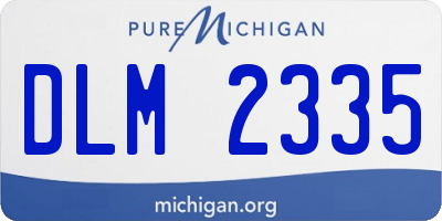 MI license plate DLM2335