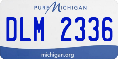 MI license plate DLM2336