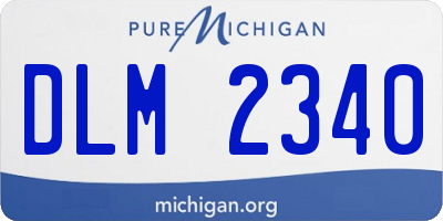 MI license plate DLM2340