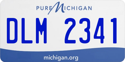 MI license plate DLM2341