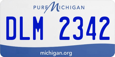 MI license plate DLM2342