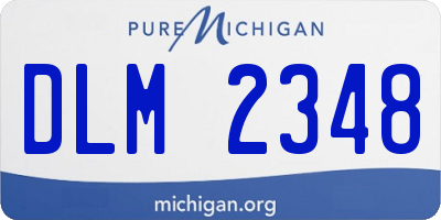 MI license plate DLM2348