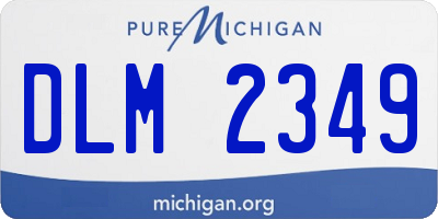 MI license plate DLM2349