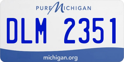 MI license plate DLM2351