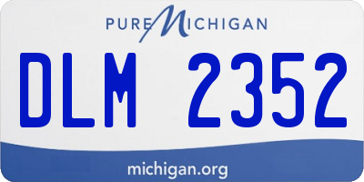 MI license plate DLM2352