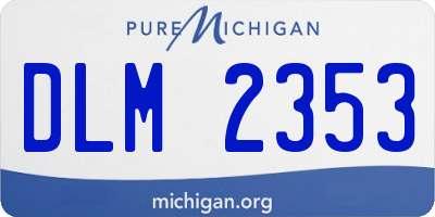 MI license plate DLM2353