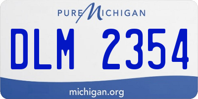 MI license plate DLM2354