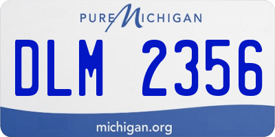 MI license plate DLM2356