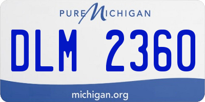 MI license plate DLM2360