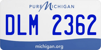 MI license plate DLM2362