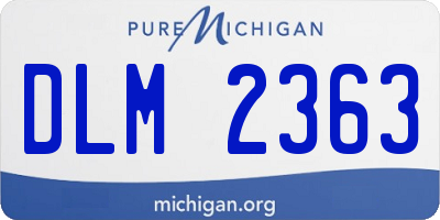 MI license plate DLM2363