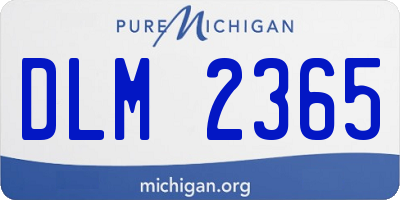 MI license plate DLM2365