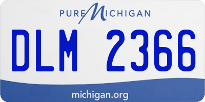 MI license plate DLM2366