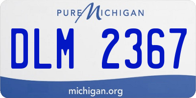 MI license plate DLM2367