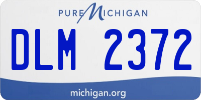 MI license plate DLM2372