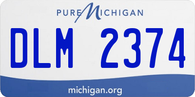 MI license plate DLM2374