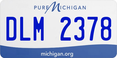 MI license plate DLM2378