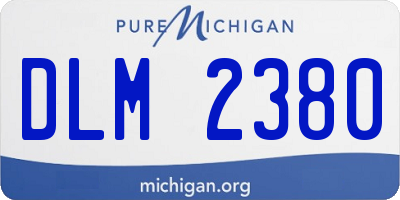 MI license plate DLM2380