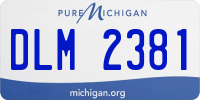 MI license plate DLM2381