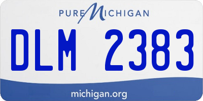 MI license plate DLM2383