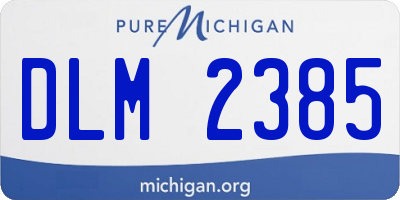 MI license plate DLM2385