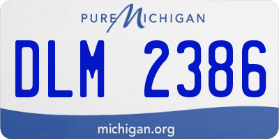 MI license plate DLM2386