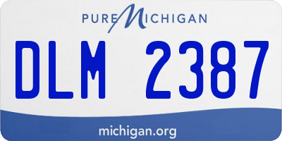 MI license plate DLM2387