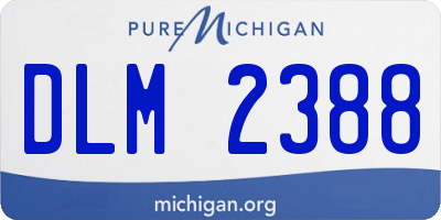 MI license plate DLM2388