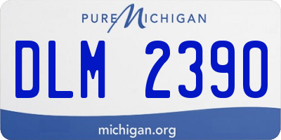 MI license plate DLM2390