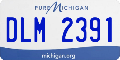 MI license plate DLM2391