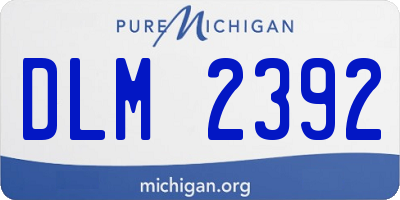 MI license plate DLM2392
