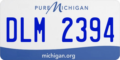 MI license plate DLM2394