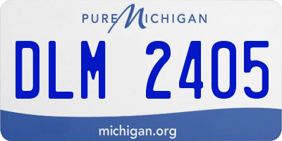 MI license plate DLM2405