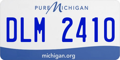 MI license plate DLM2410