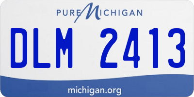 MI license plate DLM2413