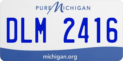 MI license plate DLM2416