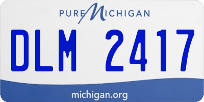 MI license plate DLM2417