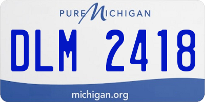 MI license plate DLM2418