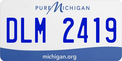 MI license plate DLM2419