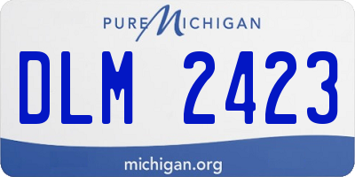 MI license plate DLM2423