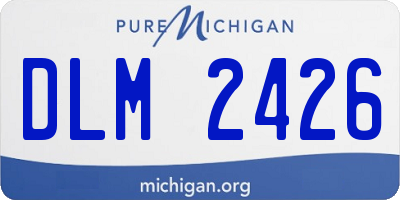 MI license plate DLM2426