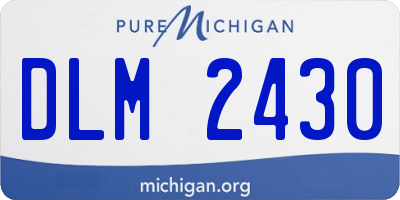 MI license plate DLM2430